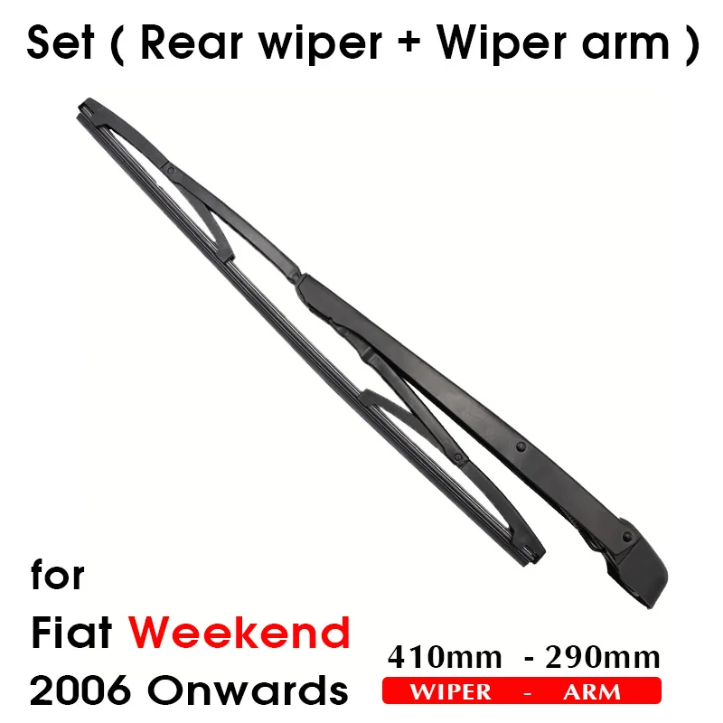 Car Wiper Blade Rear Back Window Windscreen Windshield Wipers Auto Accessories For FIAT Weekend Hatchback 410mm 2006 Onwards