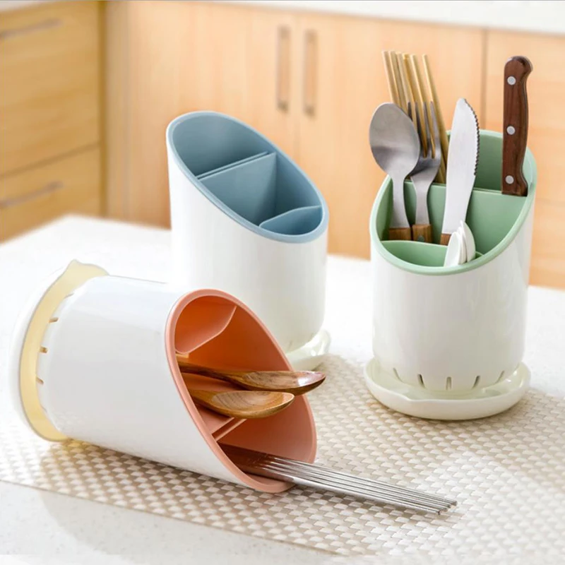 

High Quality ABS+PP Draining Rack Fast Dry Drain Containers Chopsticks Cutlery Storage Rack Drain Holder Creative Kitchen Tools