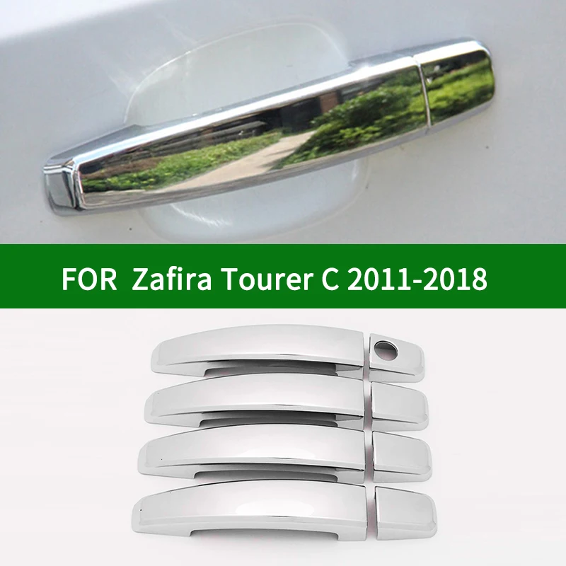 For Vauxhall Opel Zafira Tourer C 2011-2018 chrome silver car side door handle cover trim 2012 2013 2014 2015 2016 2017