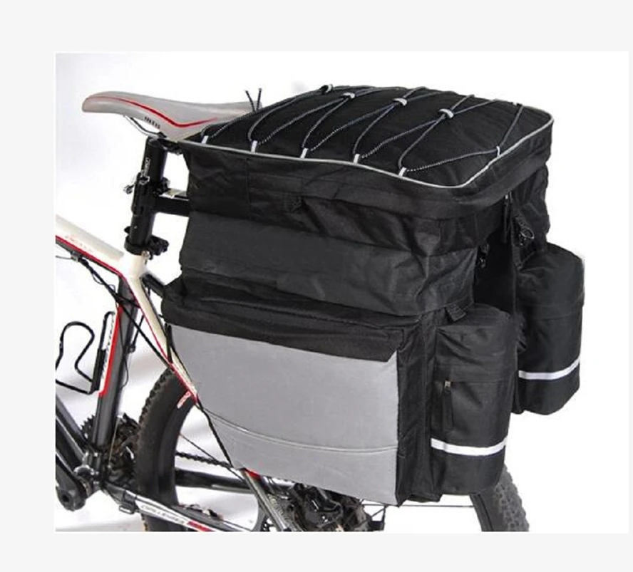 60L MTB Bicycle Carrier Bag Rear Rack Bike Trunk Bag Luggage Pannier Back Seat Double Side Cycling  Luggage Carrier Pack