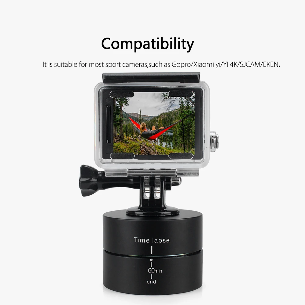 LANBEIKA للهاتف المحمول انخفاض زمني 360 درجة السيارات تدوير كاميرا ترايبود رئيس قاعدة 360 TL Timelapse ل Gopro 13 12 كاميرا SLR