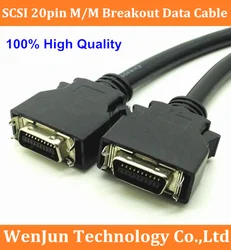 SCSI 20 Pin data cable SCSI 20pin Male to Male Terminal Block Breakout Connector Cable for Terminals DIN Rail
