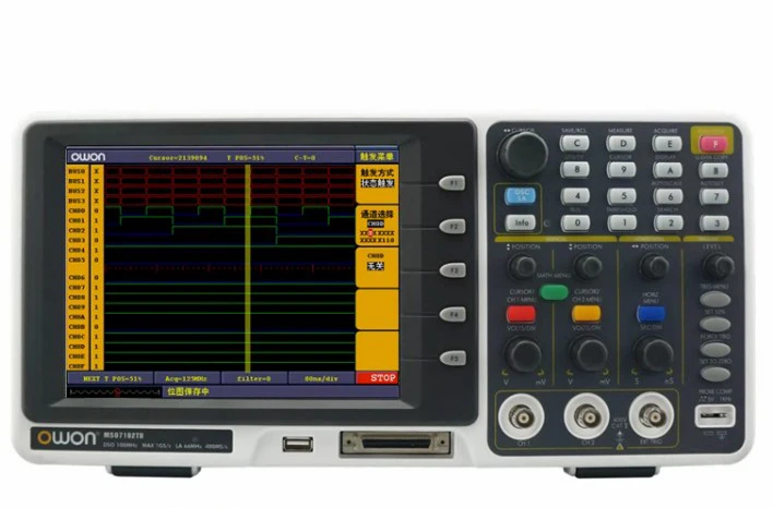 

Owon Mixed signal MSO Oscilloscope MSO7102TD 8'LCD 100MHz logic analyzer 1GS/s