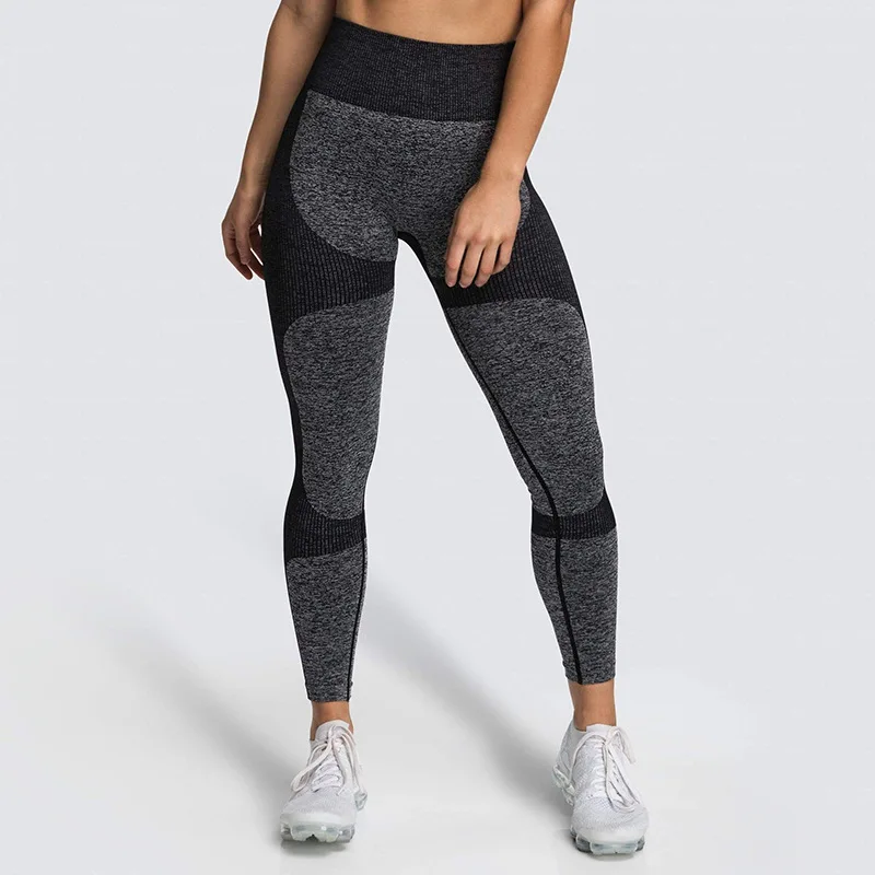 FCCEXIO-Leggings Esportivas de Cintura Alta para Mulheres, Calças Push Up Running, Calças Justas de Fitness, Energia Sexy Slim, Legging Vital Sem Costura