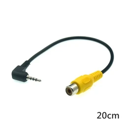 AV In Adapter kabla wideo 2.5mm AV Jack męski wtyk na RCA żeński Adapter kablowy do GPS tylna kamera karta dźwiękowa Bluetooth Car