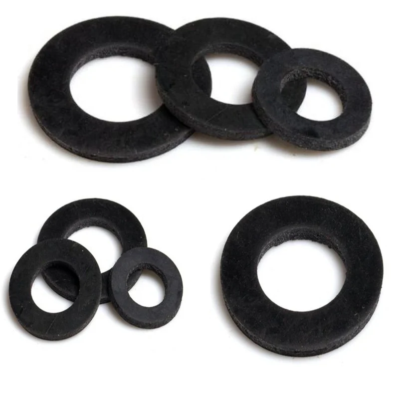 25 Stück 50 Stück 100 Stück Form A flache schwarze dicke Neopren-Gummi-Unterlegscheiben – M3 M4 M5 M6 M8 M10 M12 – Detail 4