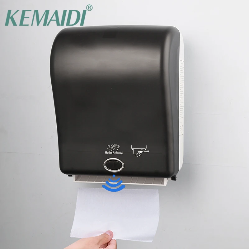 

KEMAIDI Black Paper Holder Toilet Paper Box Sensor Automatic Paper Out Bathroom Hardware Oversized Tissue Box Induction