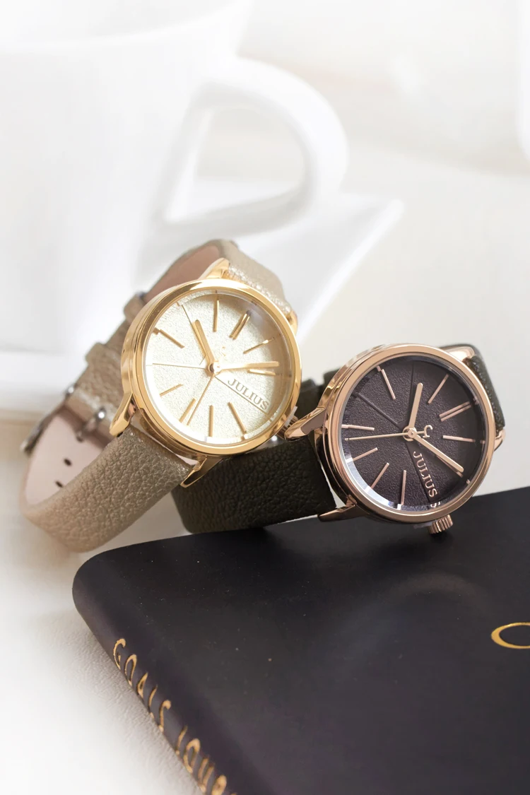 Final Sale Discount Julius Women's Watch Japan Quartz Real Leather Girl's Hours Fashion Clock No Box