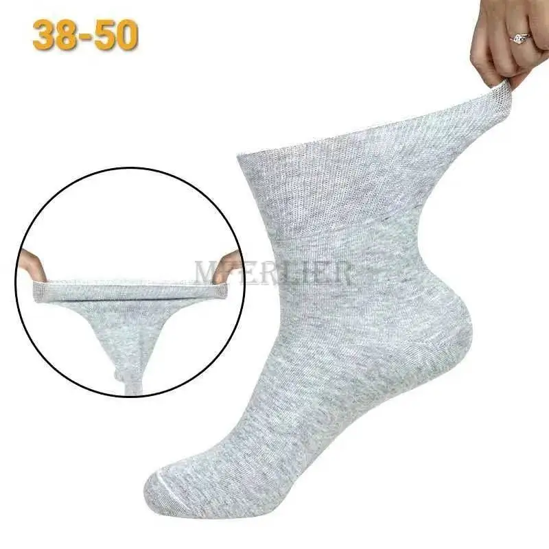 

summer men Absorb sweat socks cotton four seasons large size 46 48 49 50 socks Breathable oversize loose elasticity socks