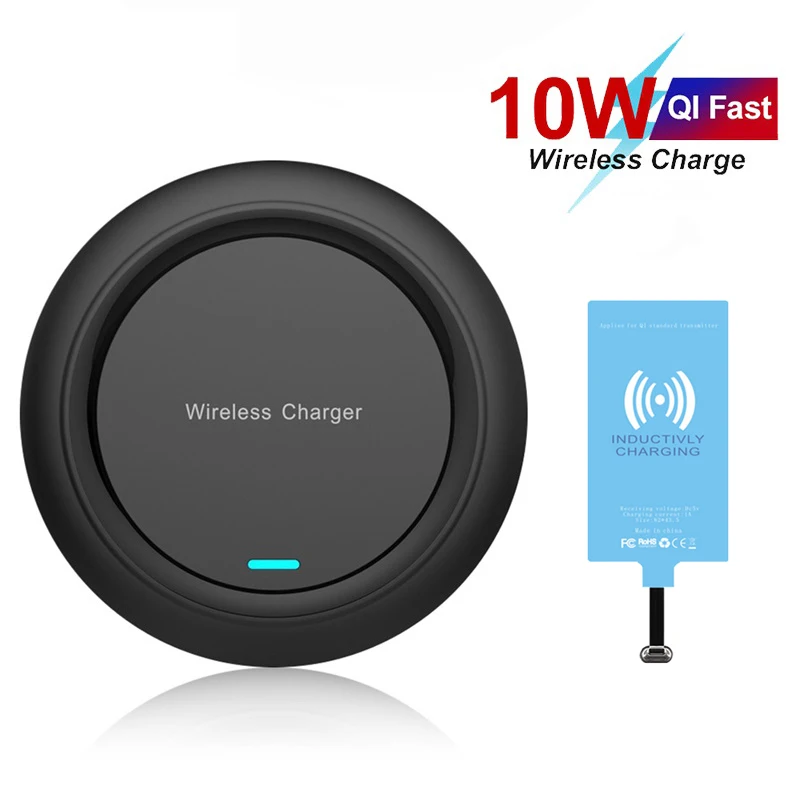 

Qi Wireless Charger Pad& Receiver For Xiaomi Redmi Note 7 8 8T 9S 9 10S 10 Pro Max