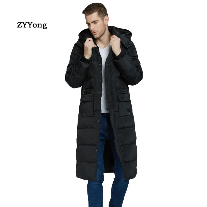 Russian Style Men Winter Snow Wear Coat Jacket Mens Fashion Hooded Padded Jackets Men Length Long Parkas with Hood 2020