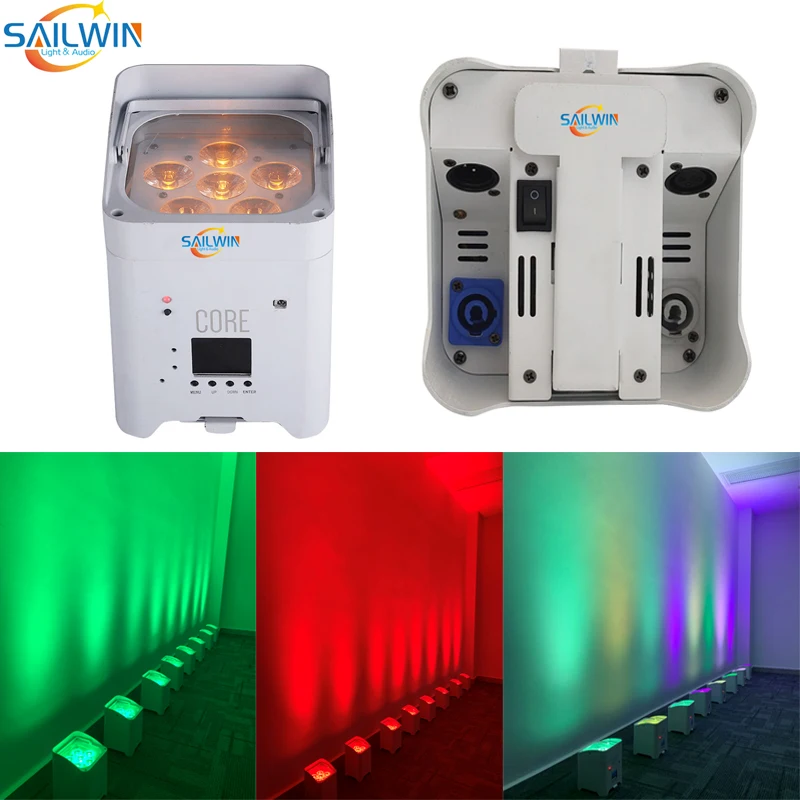 

Freedoom 6X18W 6in1 RGBAW UV DMX Battery Powered APP Phone Control LED Par Light DJ Lighting For Event With PowerCon For Concert