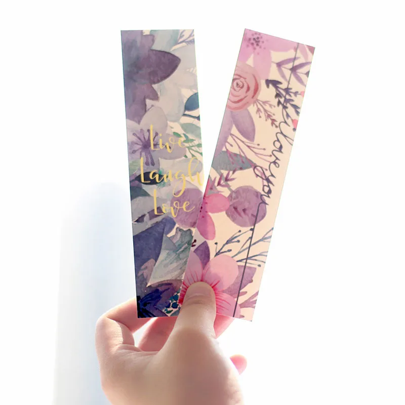 30 pcs/set Beautiful Flowers Bookmarks Message Cards Book Notes Paper Page Holder for Books School Office Supplies Stationery