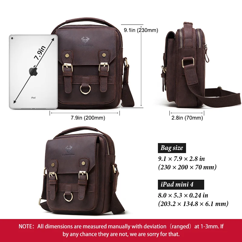 HUMERPAUL prawdziwej skóry mężczyzna torba na ramię rocznika mężczyzna Crossbody torby najwyższej jakości tornister Sling Travel Pack dla Ipad