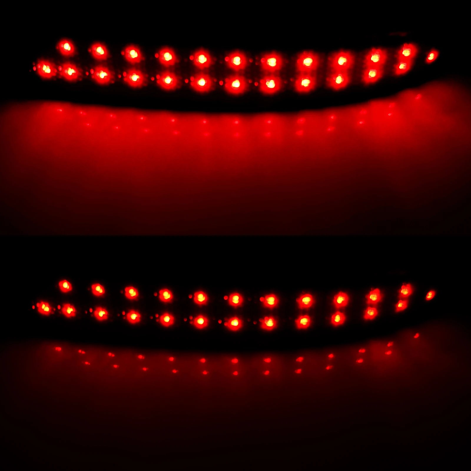 ANGRONG 2X Black Smoked Lens LED Rear Bumper Reflector Brake Stop Light Red For BMW E70 X5 06-13