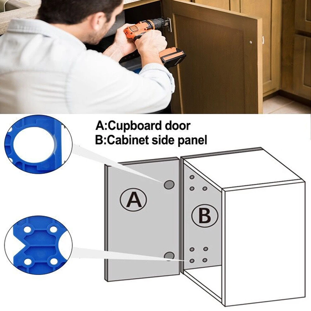 35mm cerniera guida di foratura guida nascosta cerniera guida di perforazione localizzatore falegnameria apri fori porta accessori per armadi strumento