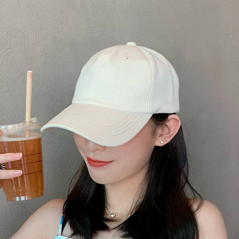 

The New Four Seasons Fashion Hat Cloth Label Smiley Face Cap Female Korean Casual Hip-hop Student Couple Baseball Cap