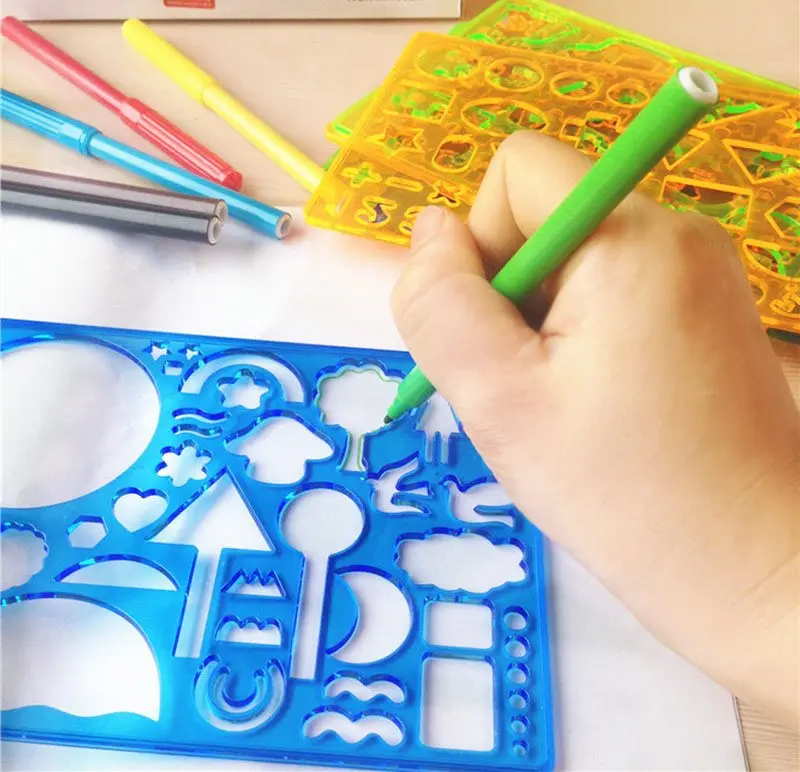 Children's Painting Tools Coloring Kindergarten Learning To Draw Hand-painted For Graffiti Coloring Template Art Set 2021