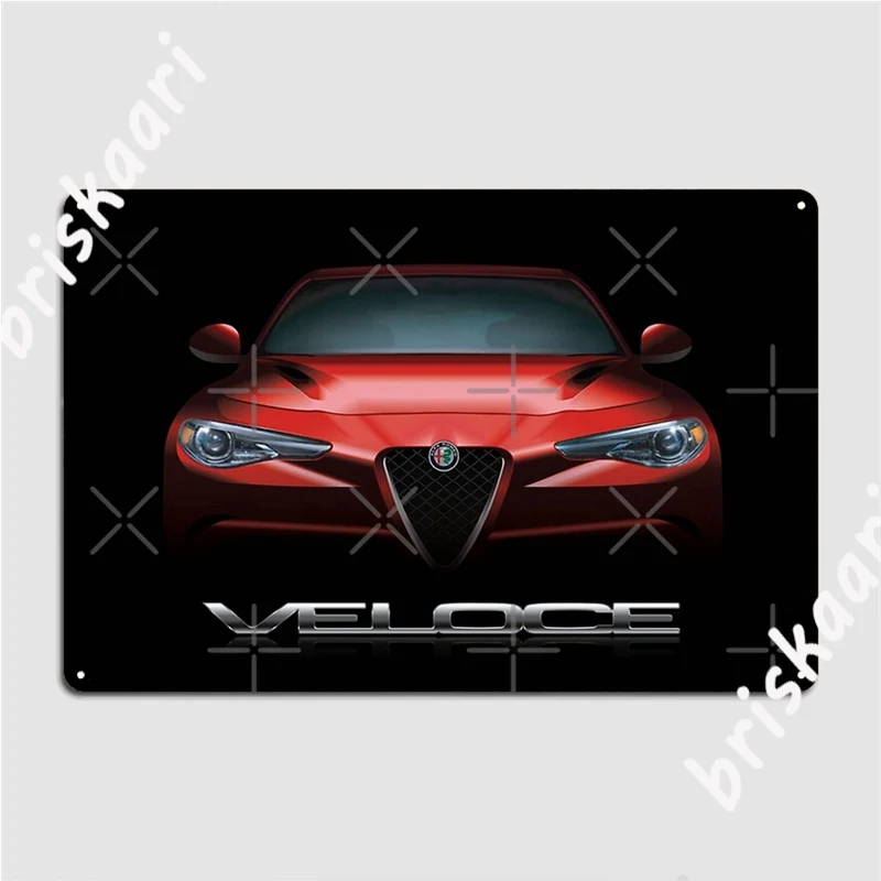 Alfa Romeo Giulia Veloce Metal Signs Bar Cave Wall Decor Wall pub Custom Tin sign Posters