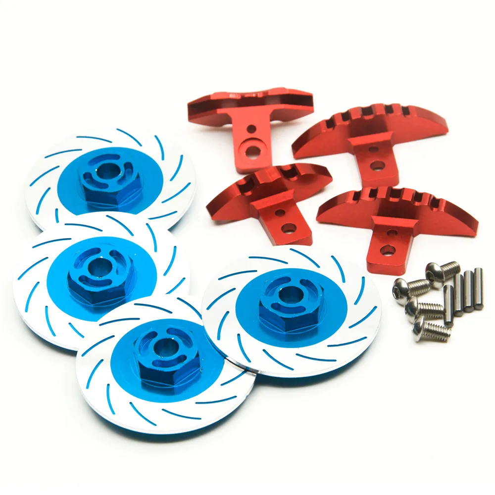 YEAHRUN 4pcs/Set Black Blue Aluminum Sport Edition Brake Disc Set for Sakura D4 RWD 1/10 RC Drift Racing Car Model Upgrade Parts