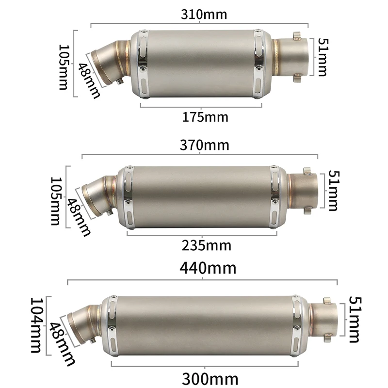 38-51MM Universal Motorcycle yoshimura Exhaust Muffler Pipe ATV Pit Dirt Motorbike 100cc-1000cc Scooter Motorbike Pipe DB Killer