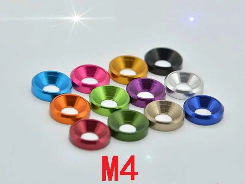Various Colors Aluminum Alloy Countersunk Washers,Flat Washers M2.5
