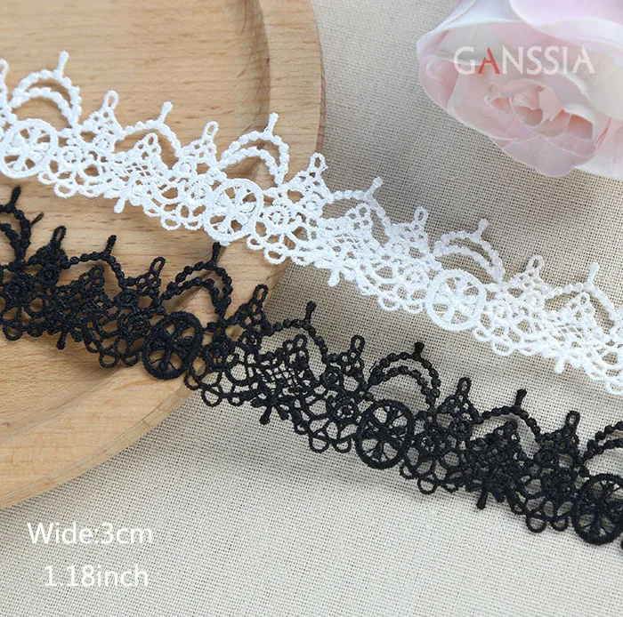 Width:3.0cm （1.20 inch) Fashion Polyester Lace Trim for Scrapbooking Garment Laces Accessories(ss-640)