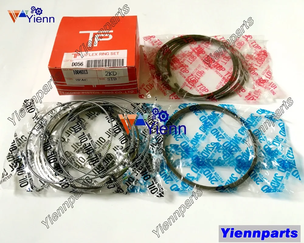 For TOYOTA 2KD 2KD-FTV Piston Ring Set 13011-54030 Fit HILUX TIGER KUN15 HIACE KDH2 Diesel Engine Spare Parts