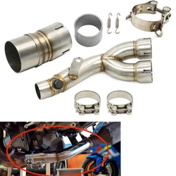 For Yamaha R6 YZF R6 2006 - 2019 Exhaust Muffler Y Mid Pipe Link Motorcycle Link Muffler Pipe Silencer System Eliminator YZFR6