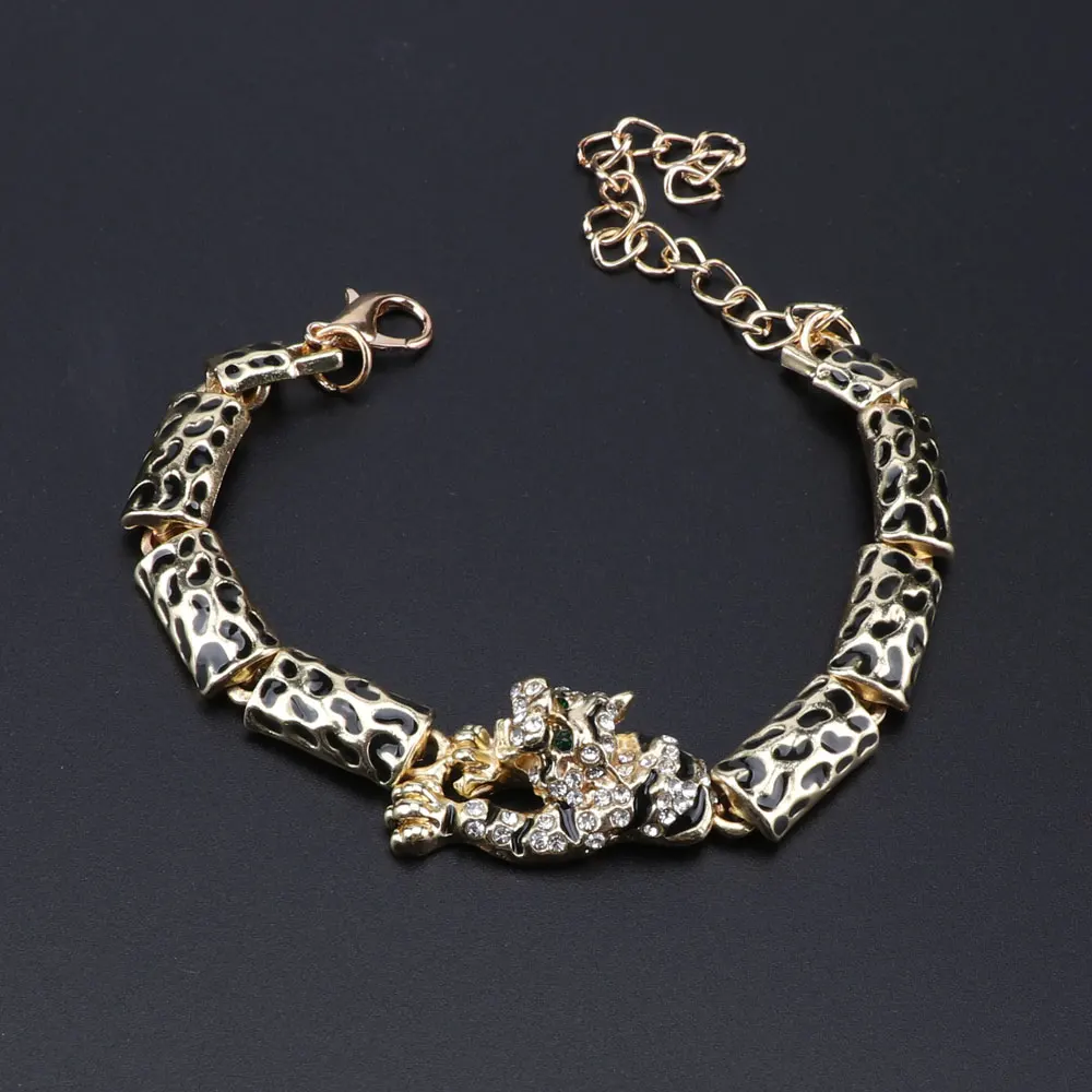 CYNTHIA Women Wedding Fashion Leopard Crystal Gold Color Necklace Earrings Bracelet Ring Accessories With Gift Boxes