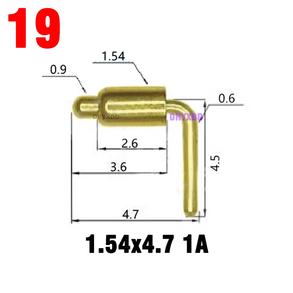 2Pcs High Current Probe Pogopin Contact 2A 1A Pogo Pin Connector Low Voltage 1 Amp 2Amp POGO PIN Header Charge