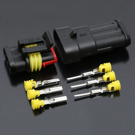 HID Waterproof Connectors 1/2/3/4/5/6 Pin 1 Sets Car Electrical Wire Connector Plug Truck Harness 300V 12A