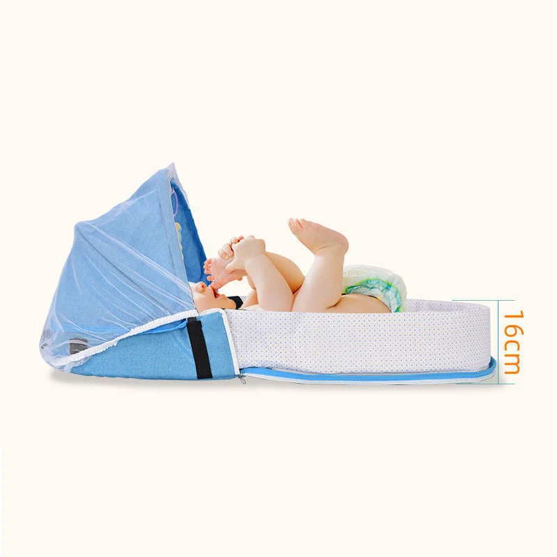 Multifunctional Bed Moses Basket Travel Portable Folding Cradle For Baby Handbag Style Infant Crib With Mosquito Net