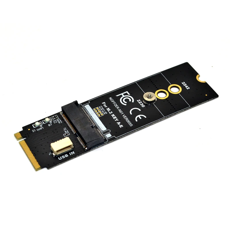 M.2 Wifi Adapter M.2 M Key to A+E Key Slot Wifi Bluetooth Network Card NGFF NVMe PCI express SSD Port to E key Slot Wifi Adapter