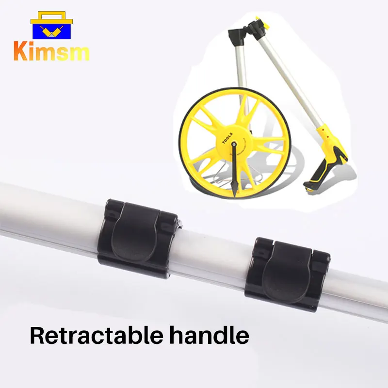 Foldable Portable Distance Measuring Wheel Long Distance 0-99999.9m Handheld Mechanical  Range Finder With Backpack Tape Measure