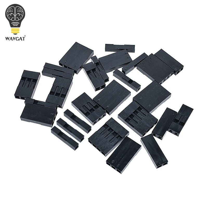 100PCS Dupont Head 2.54mm 1X 1P 2P 3P 4P 1X1P 1X2P Dupont Plastic Shell Pin Head Connector Jumper Wire Cable Housing Plug Female