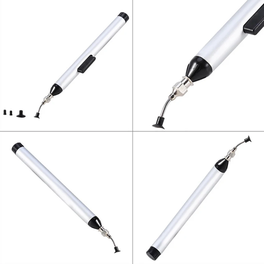 Vacuum Pen with Interchangeable 3mm, 7mm, 10mm Cup, Anti-satic IC Pick Up Vacuum Sucker Pen for Laptop PCB Cell Phone Repair