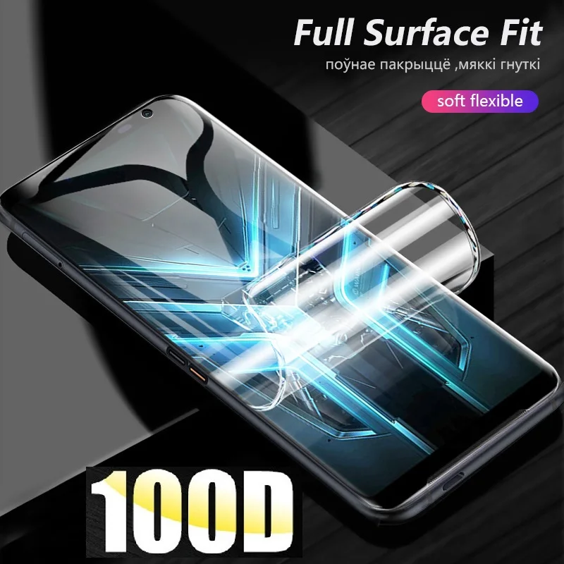 100D Film For Asus ROG Phone 3 Strix Screen Protector Full Cover nano Hydrogel Film With Tools Not Glass No bubbles