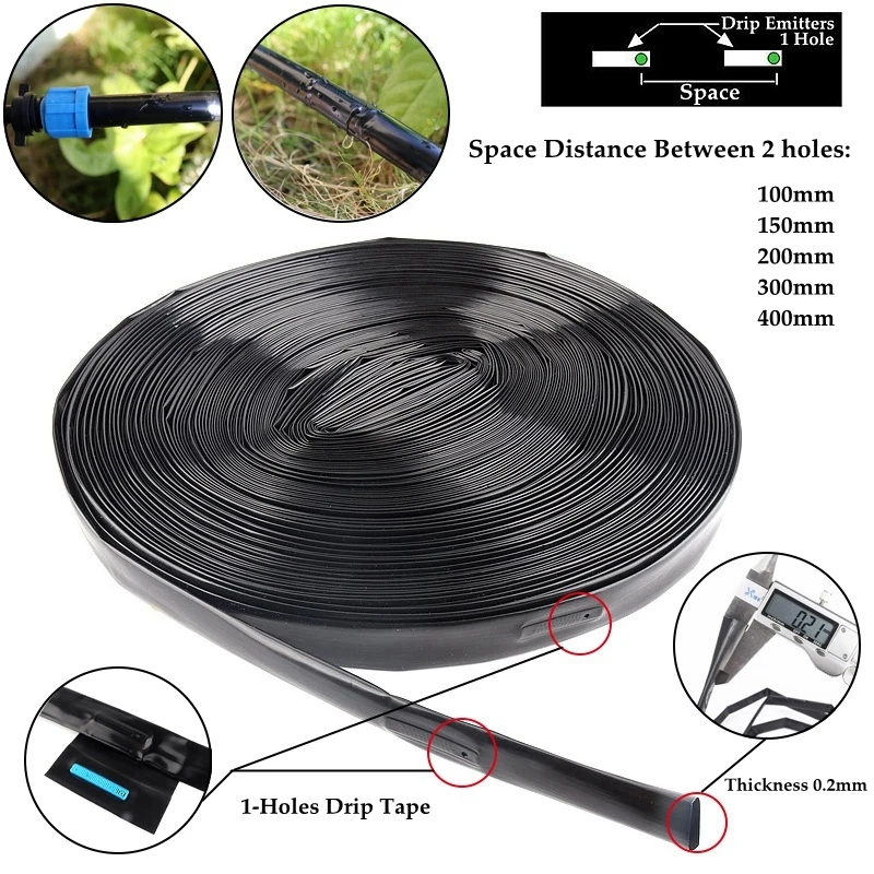 

Space 40cm 10m 16mm 1-Hole Micro Irrigation Drip Tape Plants Soaker Hose Greenhouse Farm Watering Tape Agricultural System