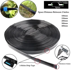 20~100M 16mm 1-Hole Micro Irrigation Drip Tape Garden Plants Soaker Hose Greenhouse Farm Watering Tape Agricultural System