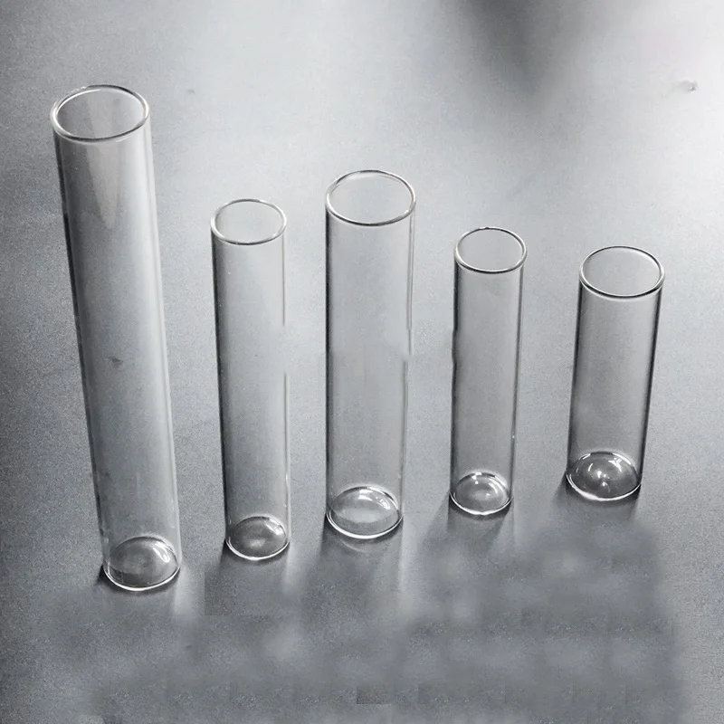 Glass Test Tube Flat Mouth Flat Bottom Test Tube Diameter 12/13/15/18/20/25/30mm