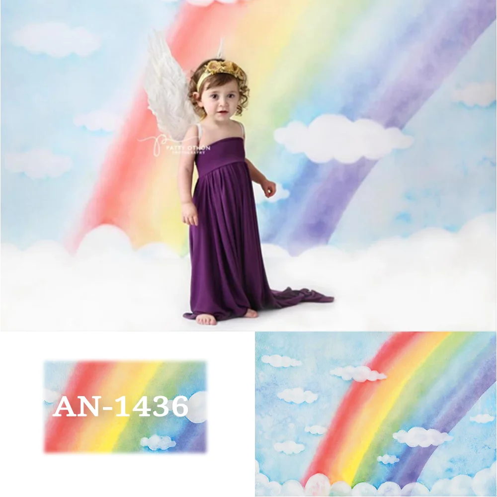 Mocsicka-Fond de photographie de nuage arc-en-ciel pour enfants, cabine de studio Smash Cake, accessoire photo pour nouveau-né, baby shower, 1er anniversaire