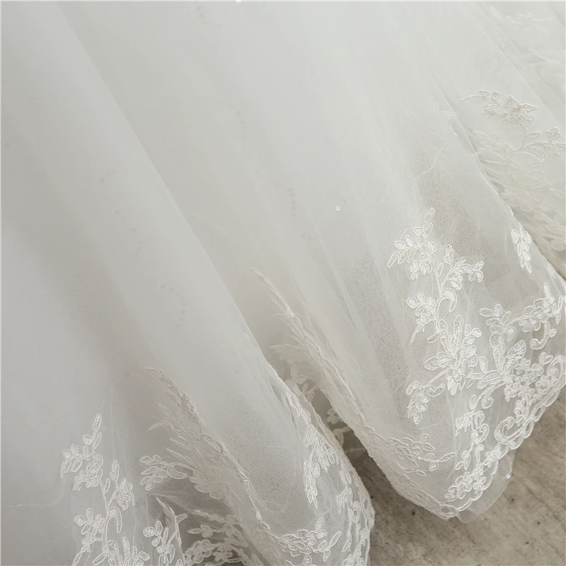 свадебное платье Bridal Ball Gown V Neck Wedding Dress Customized Vestido De Novia Princesa Lace Vintage Long Sleeve Real Image
