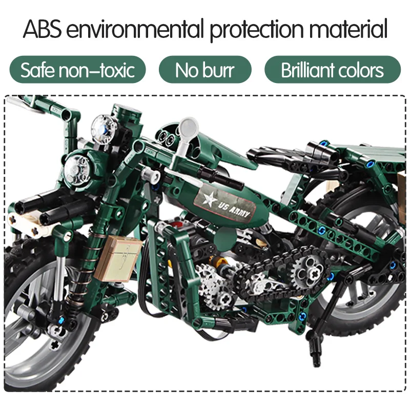 Cada-décennie s de construction de moto électronique à deux roues pour enfants, jouets en briques, modèle de bricolage, série City, 550 pièces