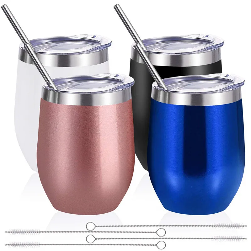 Customized Cup Tumbler Egg Shell Water Bottle Double Layer Stainless Steel Insulated Cup Thermos Mug Thermal Coffee Cup