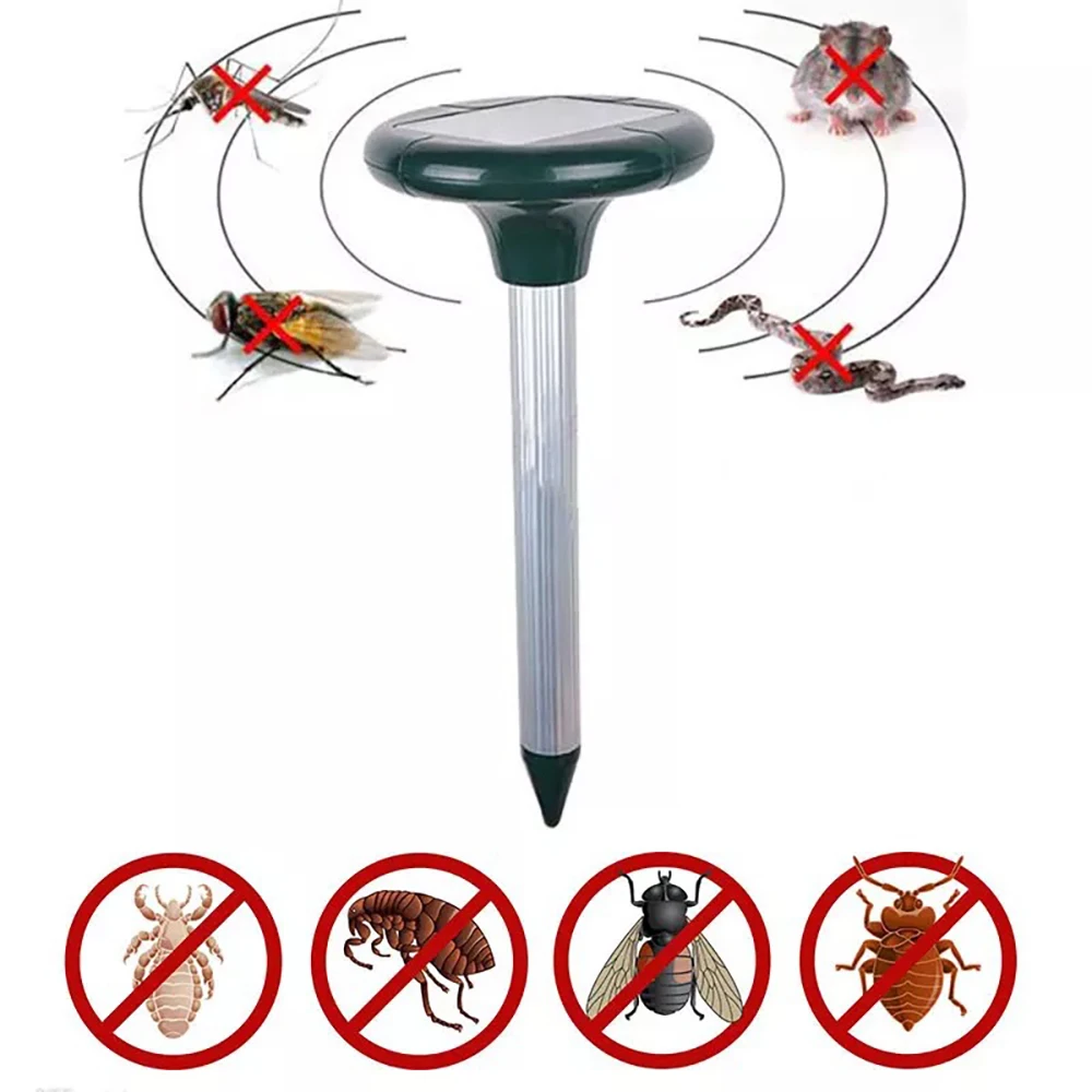Repelente animal ultrassônico solar ao ar livre fazenda jardim anti ratos rato roedor cobra mosquito repellers de pragas