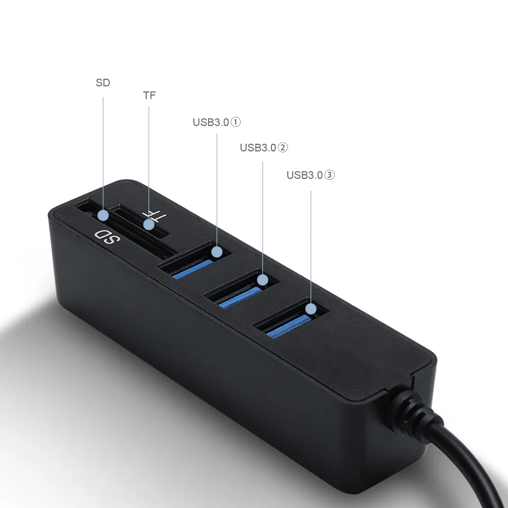 PCER Hub USB 2.0 Multi USB Splitter Ad Alta Velocità 3Hab di DEVIAZIONE STANDARD TF Card Reader All In One Per Il Calcolatore Del PC accessori