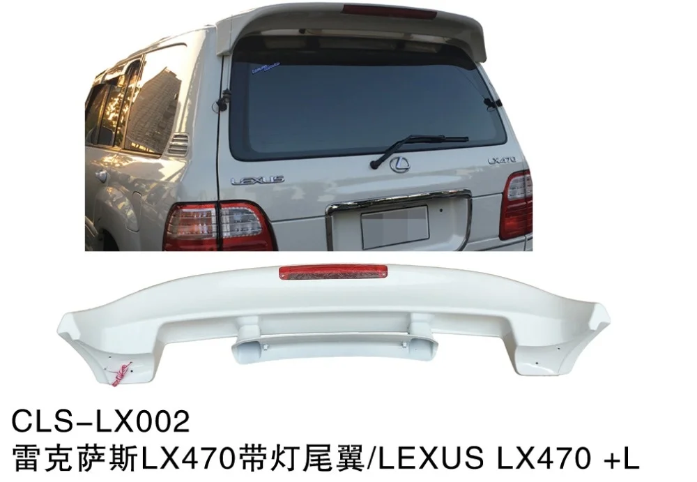 

Osmrk unpainted ABS tail wing roof visor rear spoiler for lexus lx470