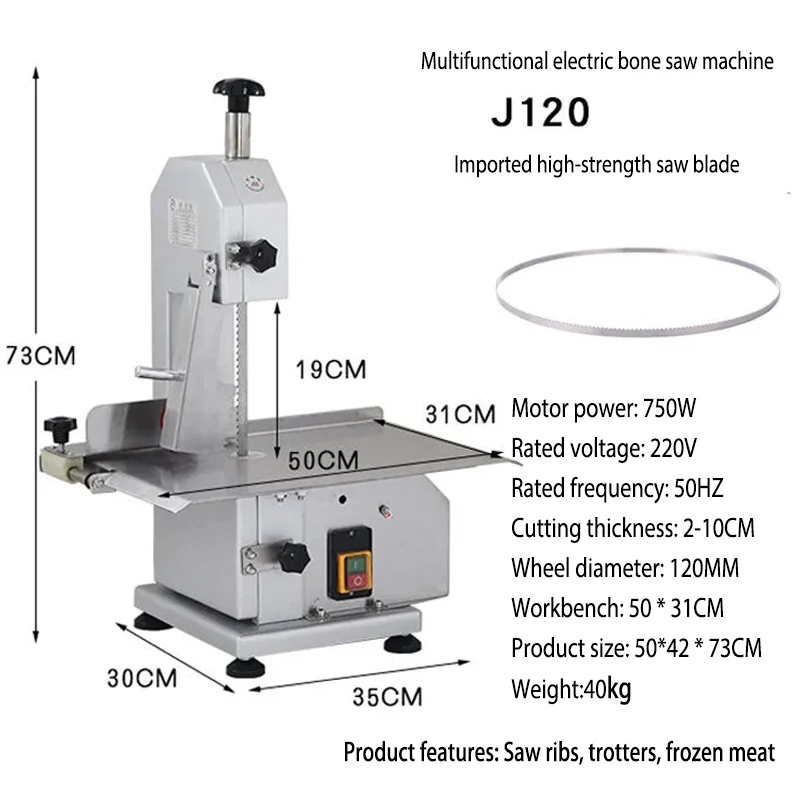 قطاعة اللحوم العظام اللحوم شريحة آلة قطع المنشار الحزامي قطاعة اللحوم المجمدة قطع شريحة لحم تقطيع التجاري نشر الأضلاع/الأسماك/اللحوم/لحوم ا...