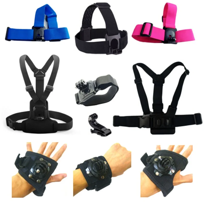 SJCAM SJ9/6/8 Đầu Ngực Cánh Tay Cổ Tay Dây Đeo Vai Gắn Chân Máy Bộ Chuyển Đổi Cho Gopro Hero 11109 1 x2 Di Động Kẹp Điện Thoại